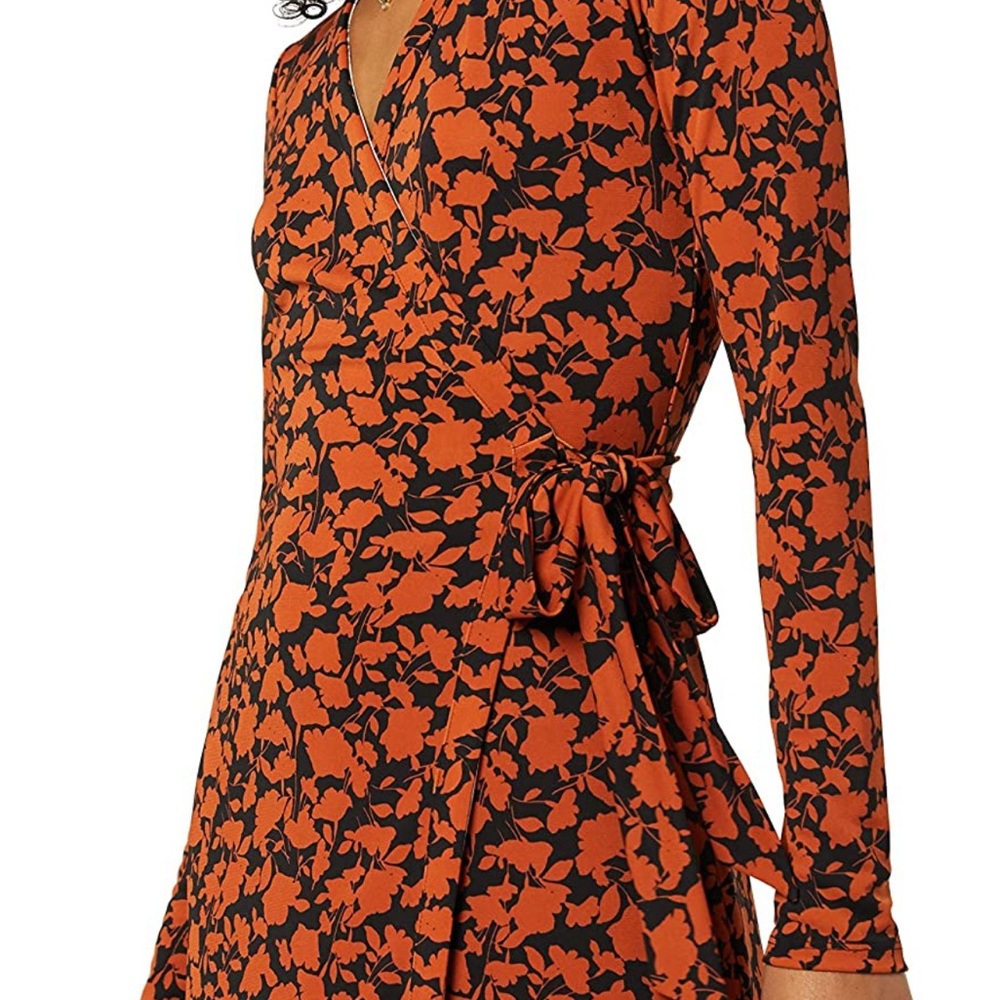 Amazon Essentials Women's Long Sleeve Signature Wrap Dress NWT